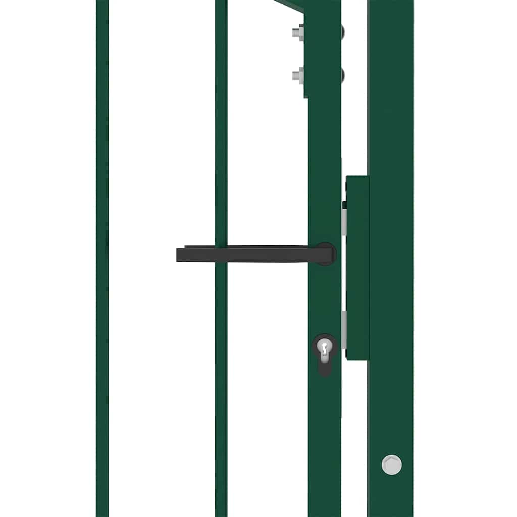 Portão de cerca emmen com pontas de aço 104x109,5 cm verde