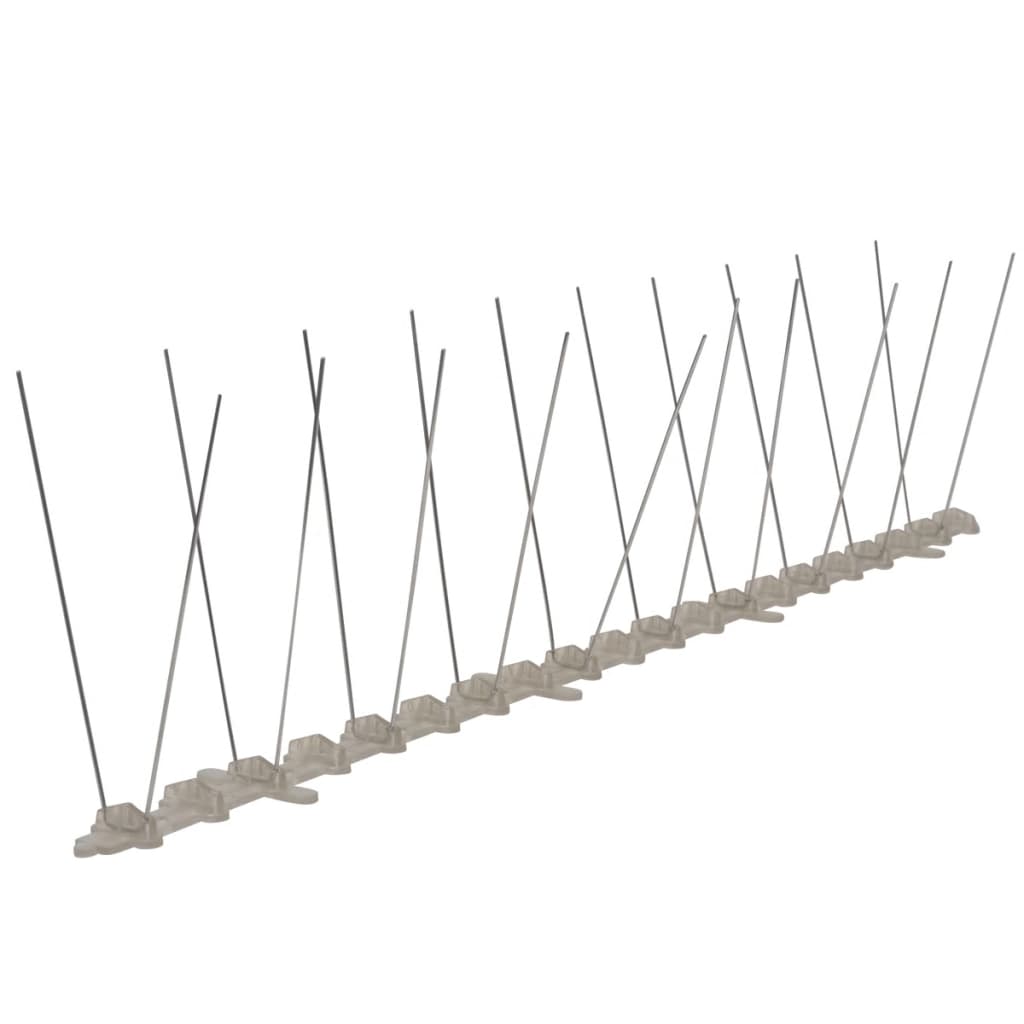 Conjunto 6 picos para pássaros e pombos 2 filas 3 m plástico