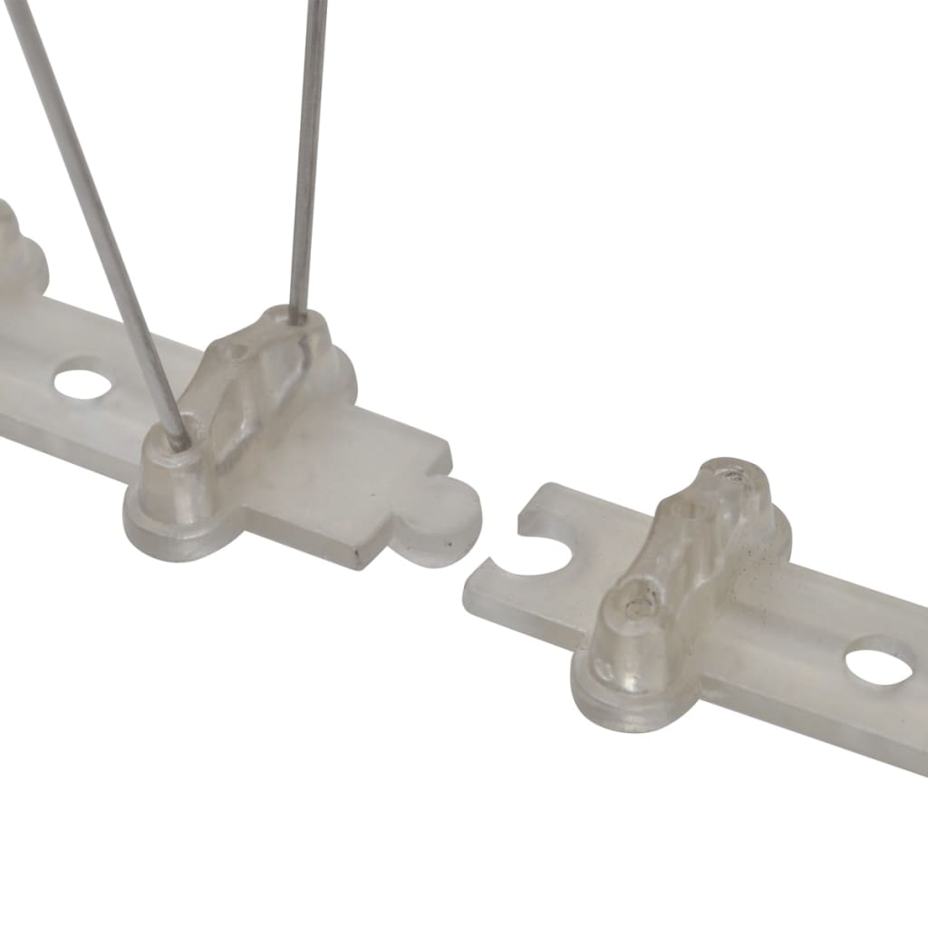 Conjunto 6 picos para pássaros e pombos 2 filas 3 m plástico