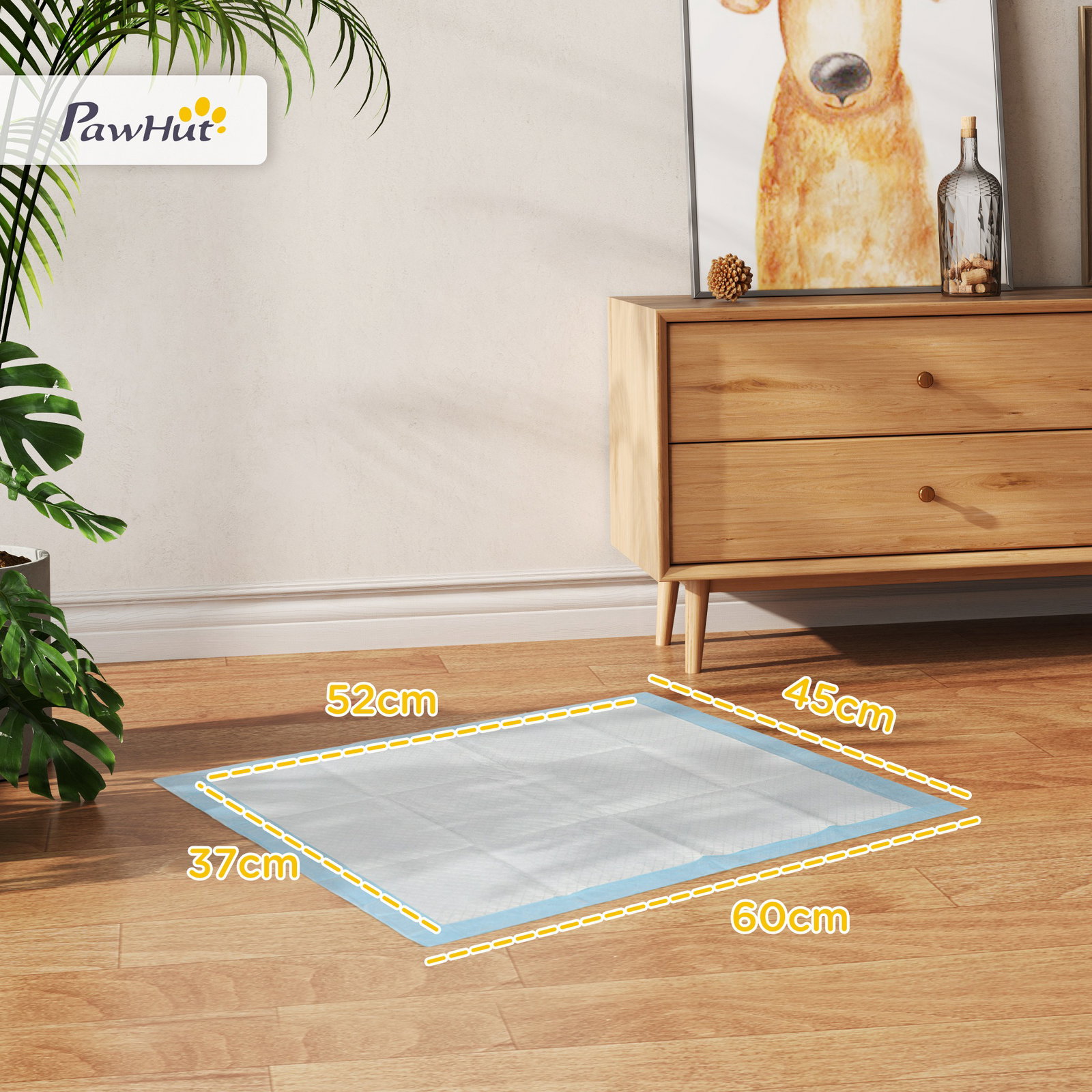 Resguardos de treino animais de estimação 100 unidades 45x60 cm resguardos absorventes para cães com 6 camadas azul