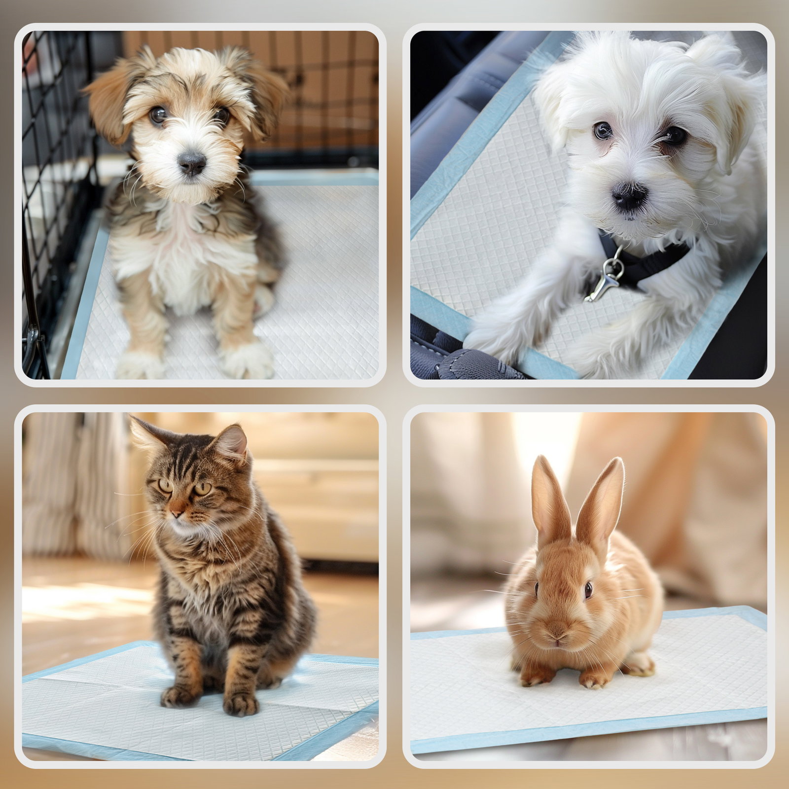 Resguardos de treino animais de estimação 100 unidades 45x60 cm resguardos absorventes para cães com 6 camadas azul