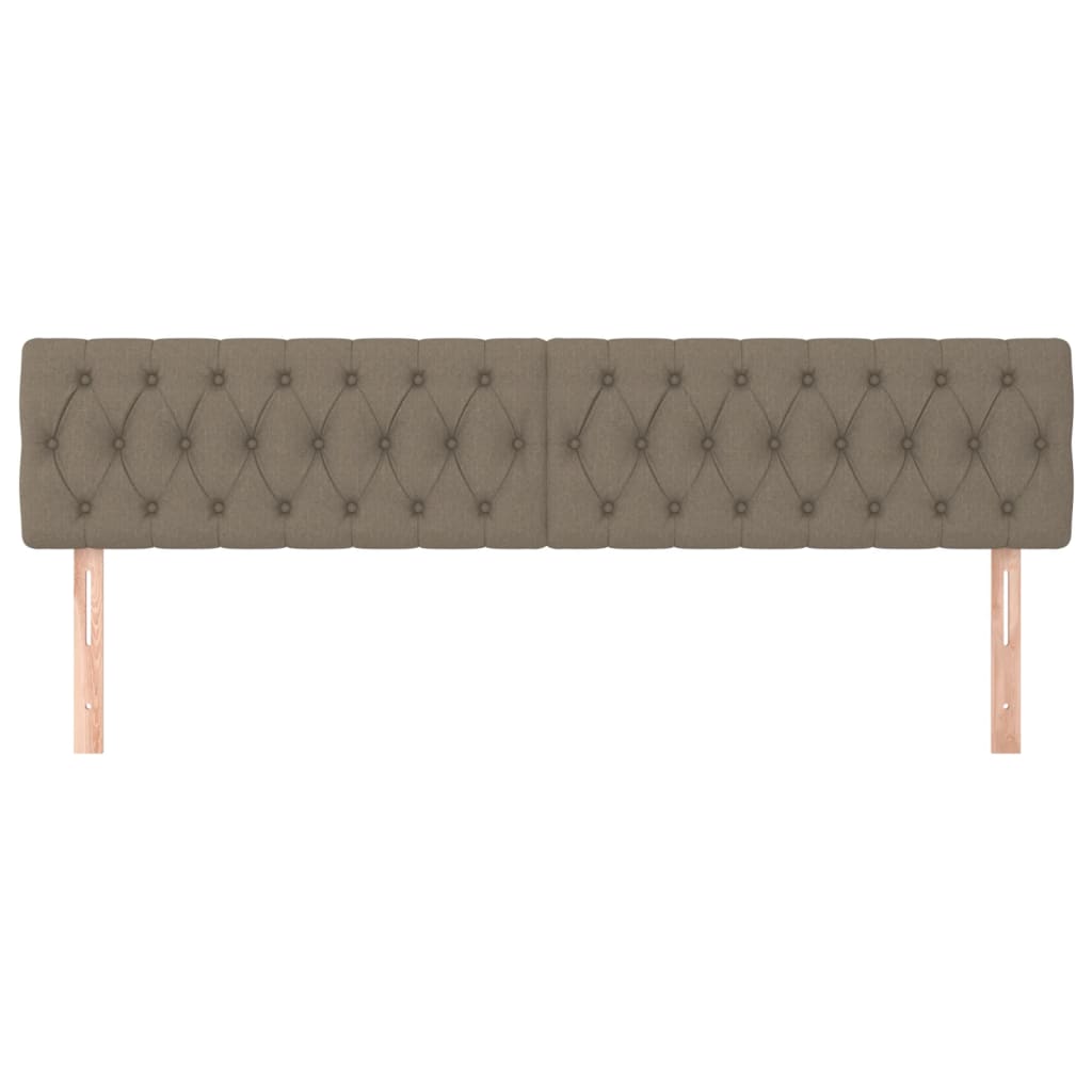 Cabeceiras cinzento-acastanhado 200x7x78/88 cm tecido