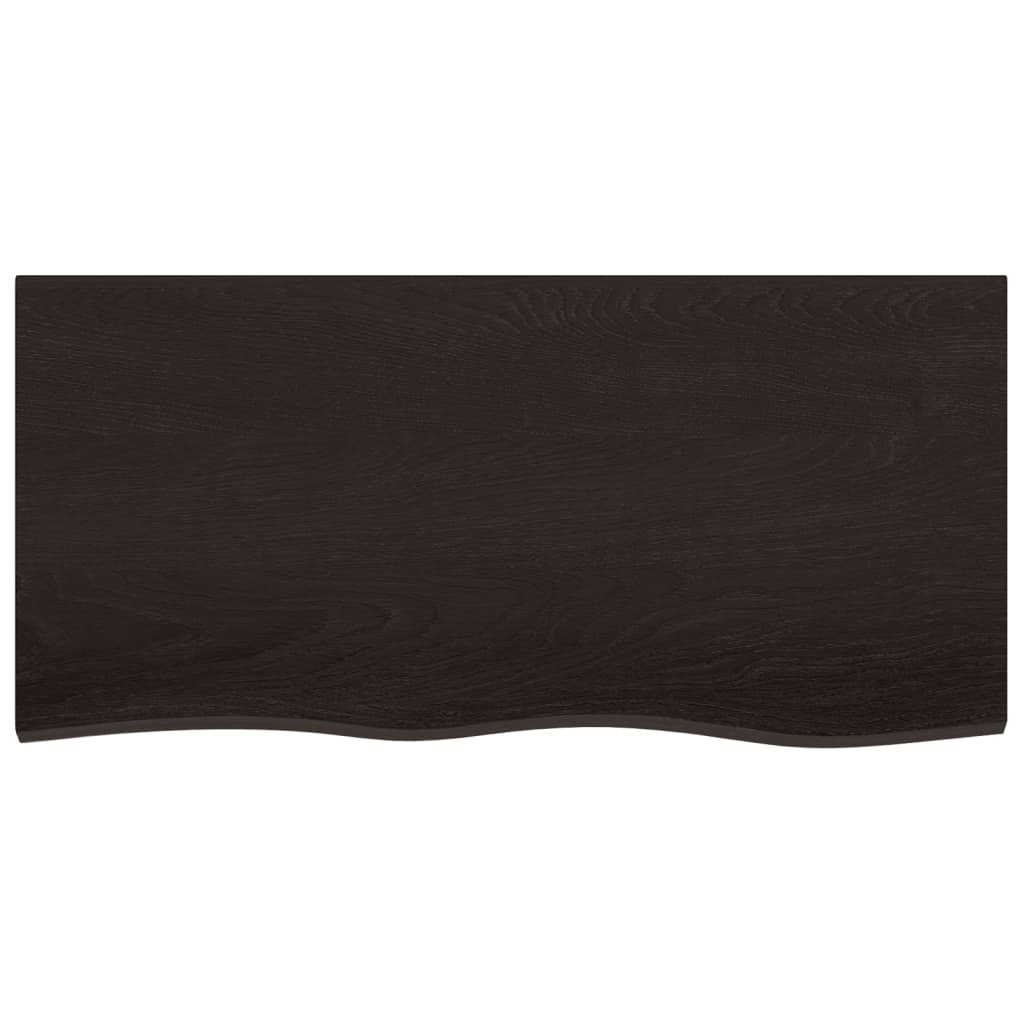 Bancada p/ wc 100x50x(2-4)cm madeira tratada maciça castanho