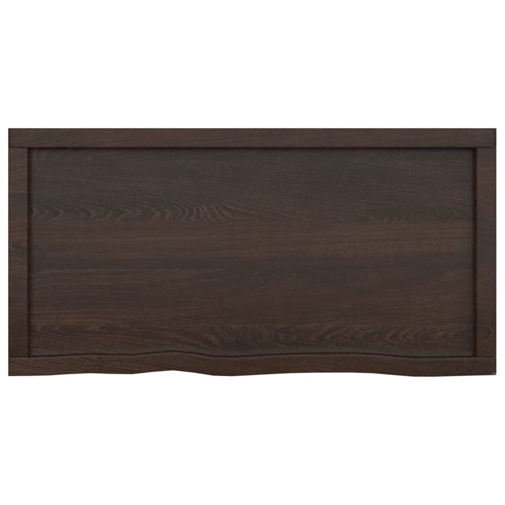 Bancada p/ wc 100x50x(2-4)cm madeira tratada maciça castanho