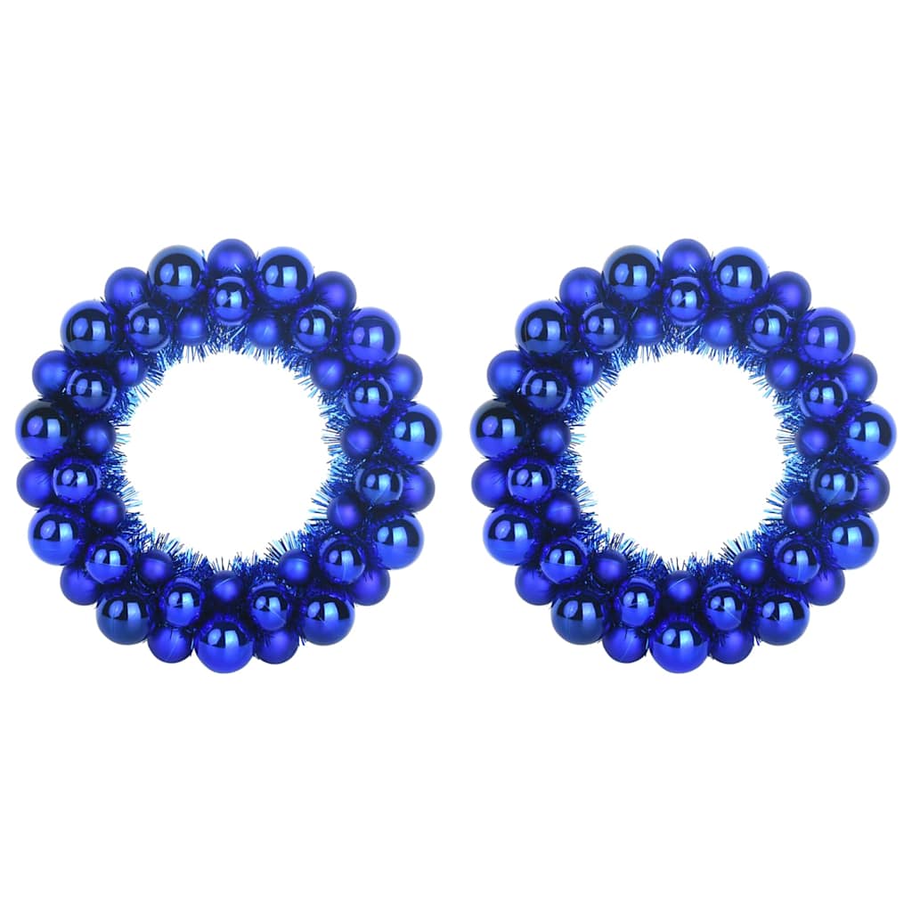 Guirlandas de bolas de natal 2 unid. azul 33 x 33 x 7 cm leds
