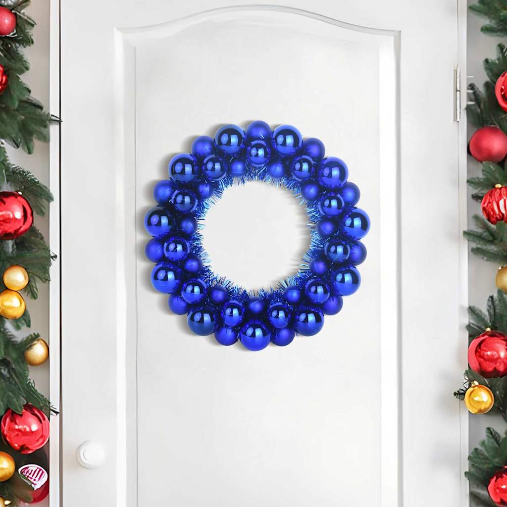 Guirlandas de bolas de natal 2 unid. azul 33 x 33 x 7 cm leds