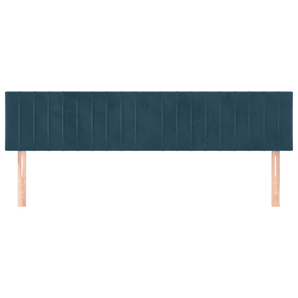 Cabeceiras azul-escuro 160x5x78/88 cm veludo