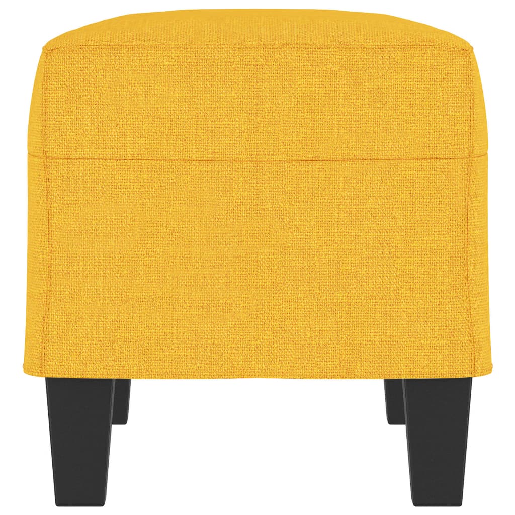 Banco 70x35x41 cm tecido amarelo-claro