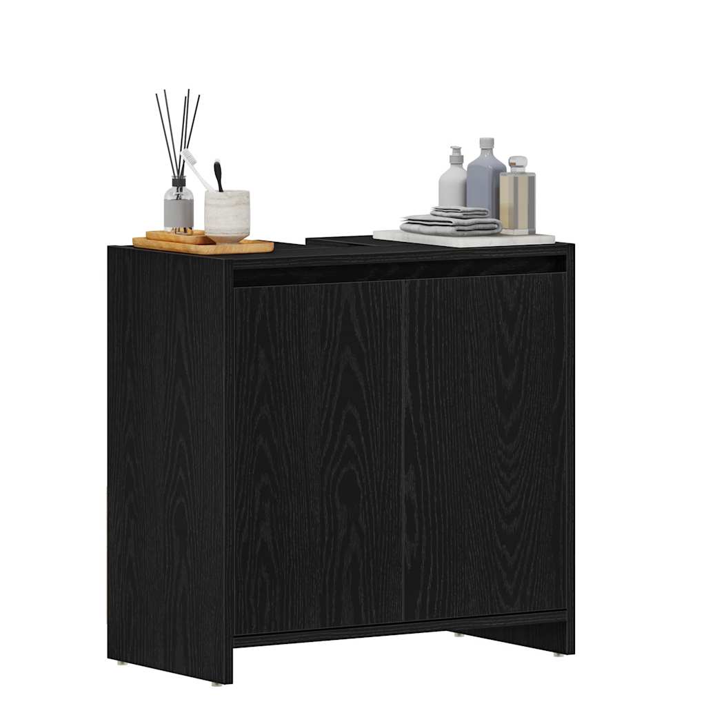 Armário wc 60x33x60 cm derivados de madeira carvalho preto