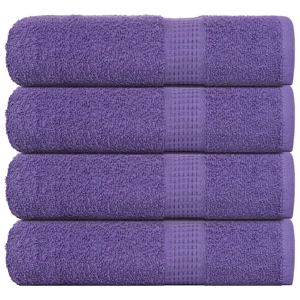 Toalhas de banho frogn 4 pcs 100x150 cm 360 g/m² roxo