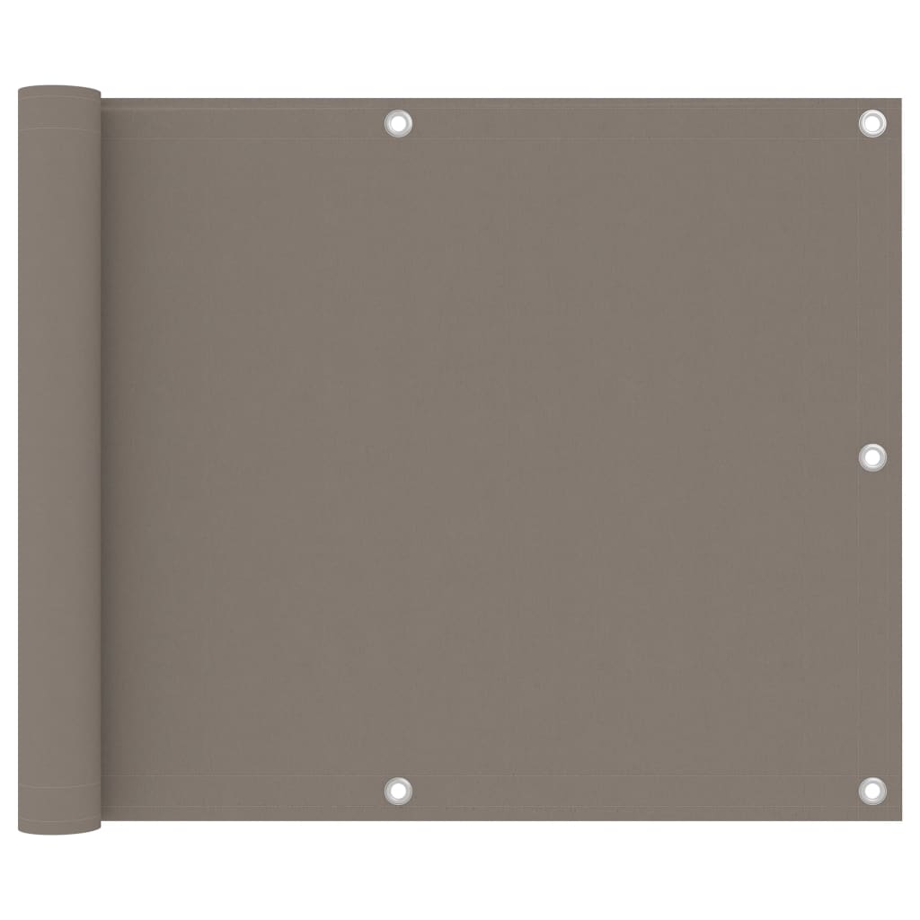 Tela de varanda 75x300 cm tecido oxford cinzento-acastanhado