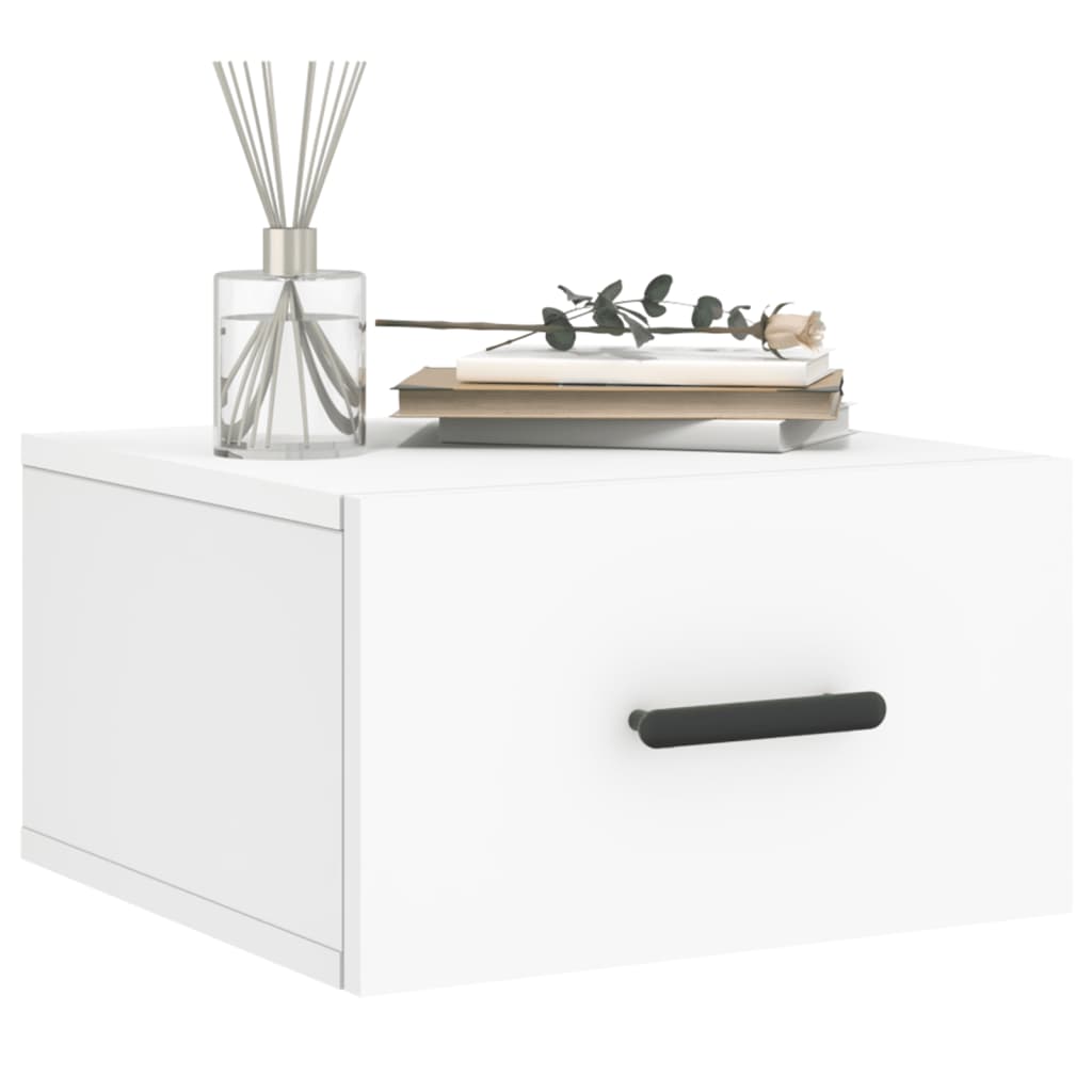 Mesa de cabeceira montagem na parede 35x35x20 cm branco