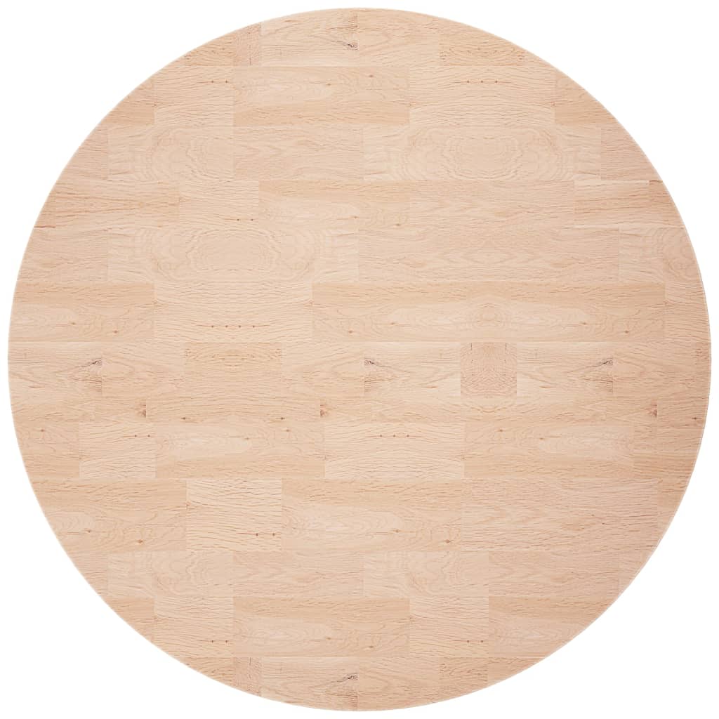 Tampo de mesa redondo ø60x2,5 cm carvalho maciço não tratado