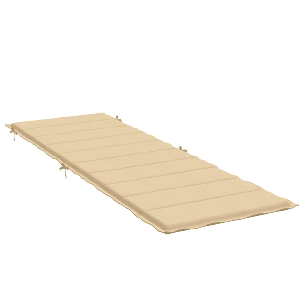 Almofadão para espreguiçadeira 186x58x4cm mesclado tecido bege