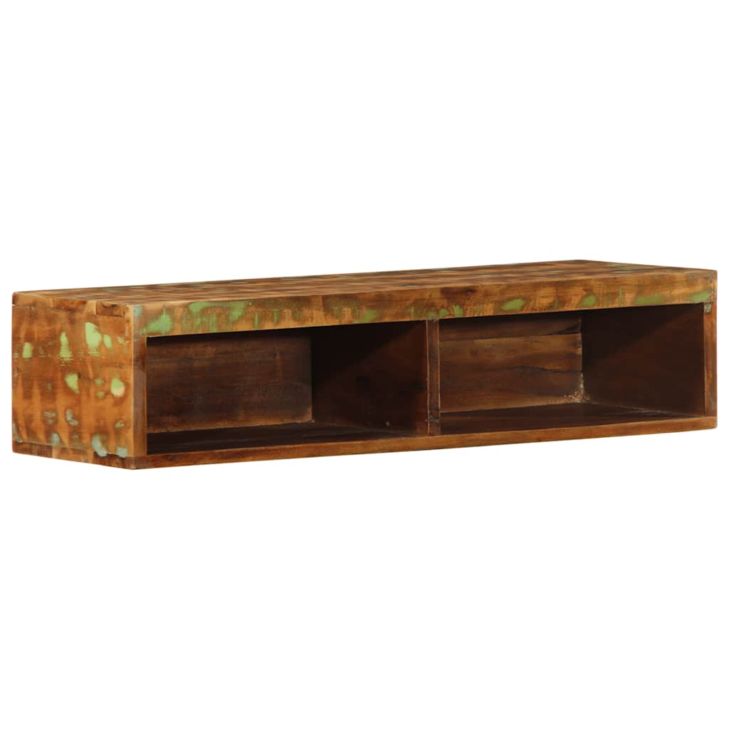 Armário de TV para parede 80x30x19 cm madeira recuperada maciça