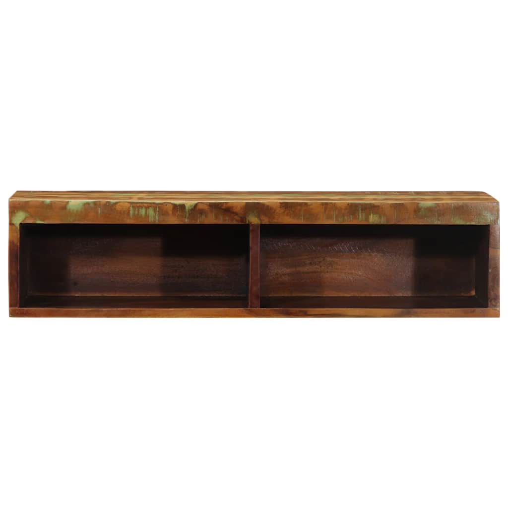 Armário de TV para parede 80x30x19 cm madeira recuperada maciça