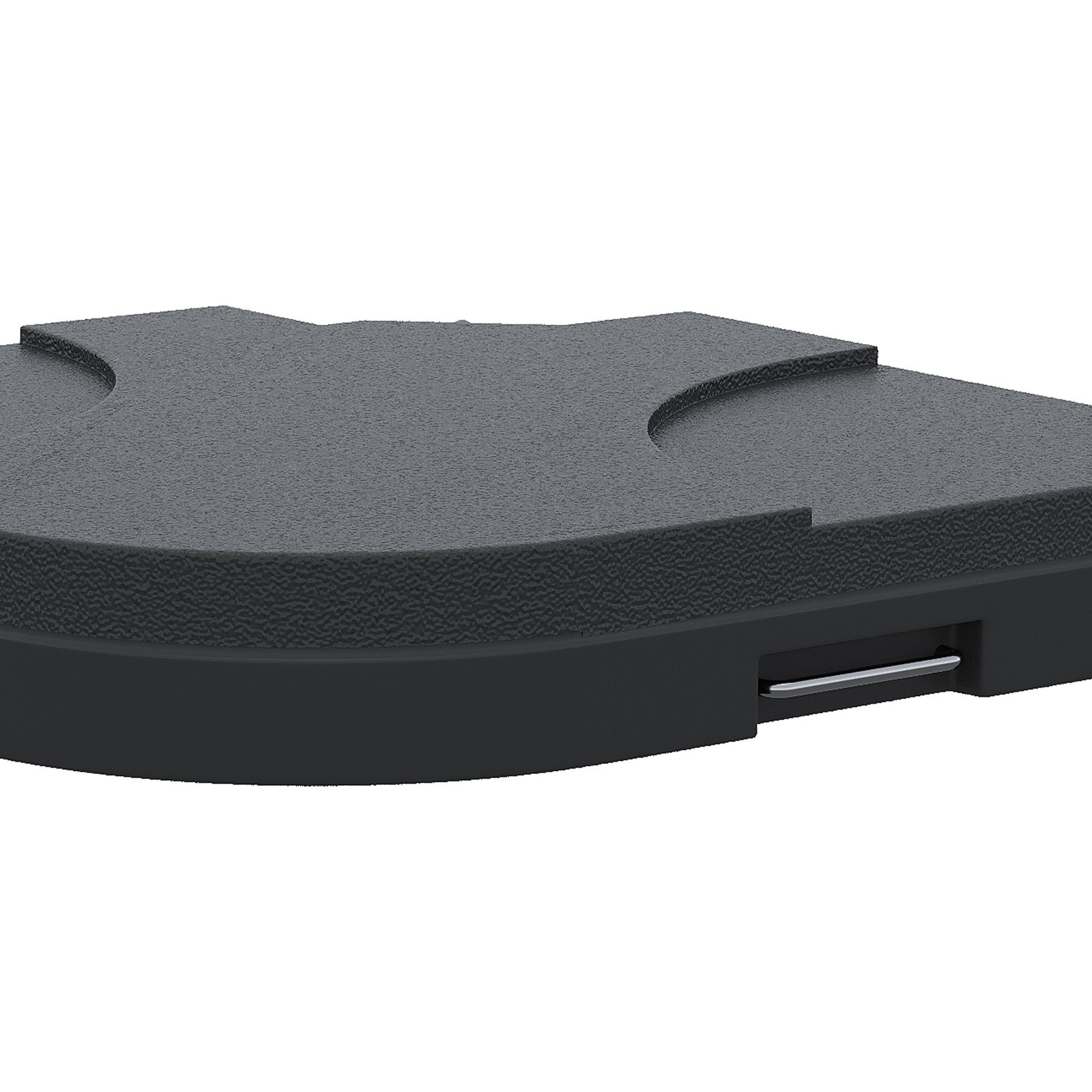 Base para Chapéu de Sol de 4 Peças Suporte para Chapéu de Sol para Jardim Pátio Exterior 50x50x7,5cm Preto