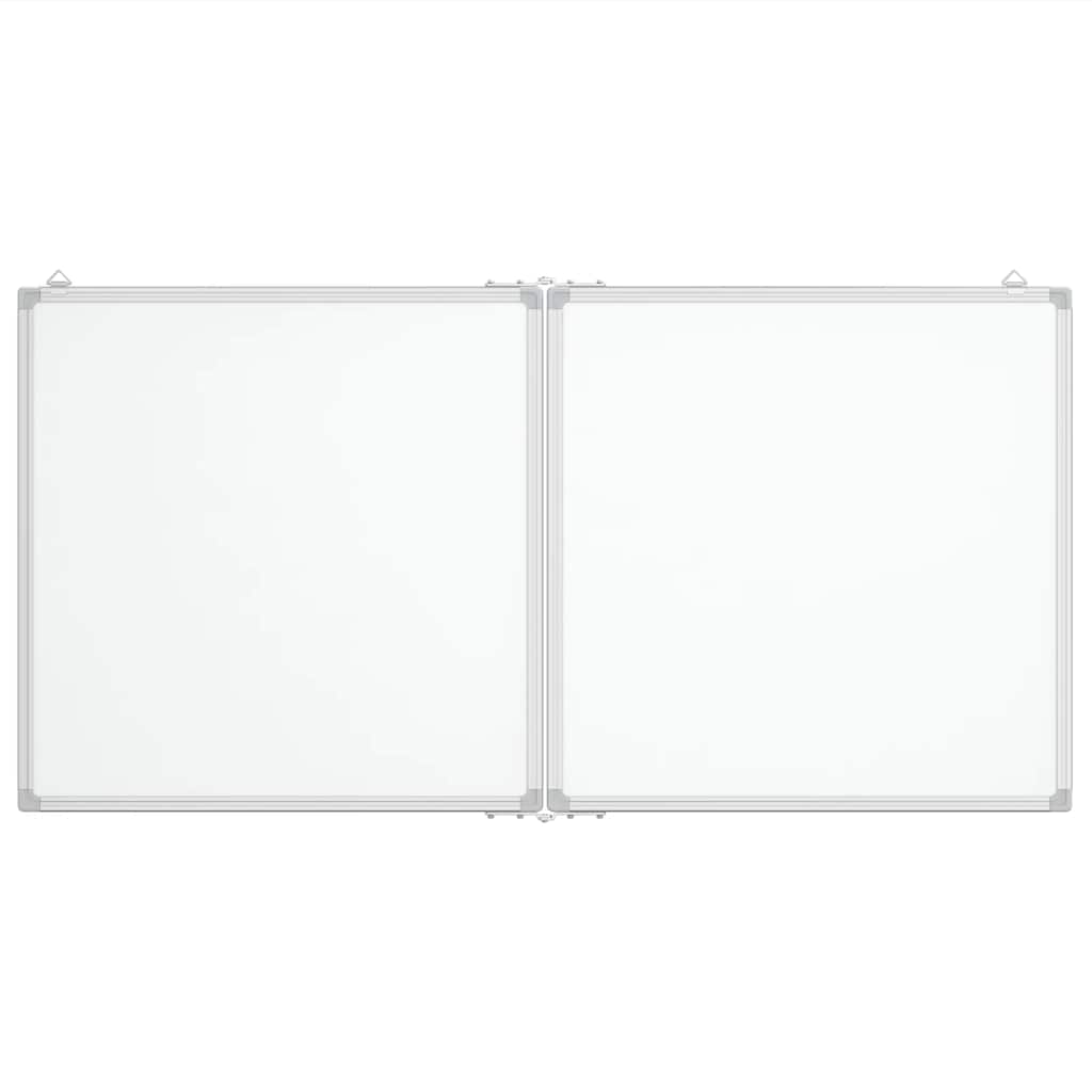 Quadro branco magnético dobrável 120x60x1,7 cm alumínio