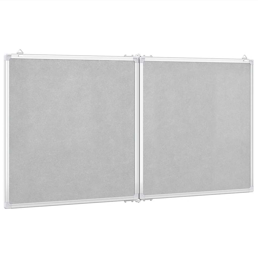 Quadro branco magnético dobrável 120x60x1,7 cm alumínio
