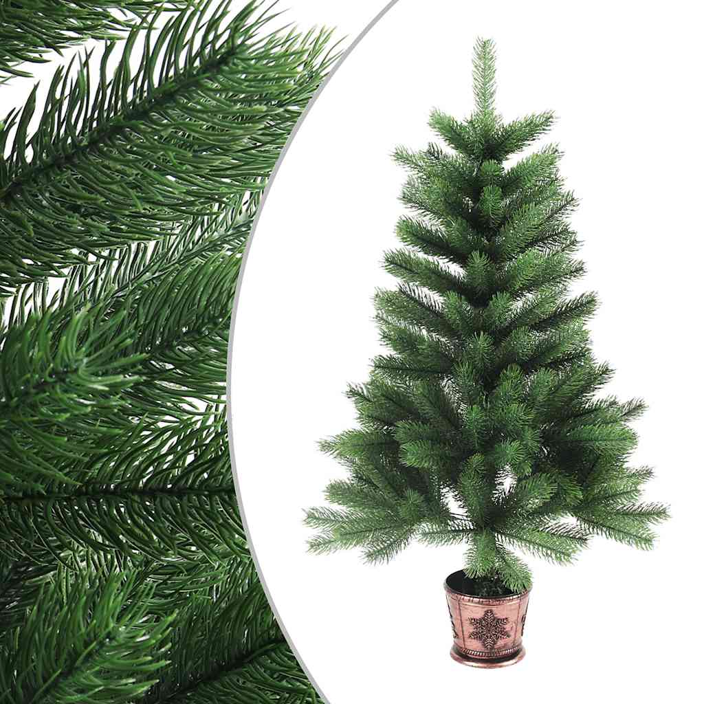 Árvore natal artificial pré-iluminada c/ bolas 90 cm verde