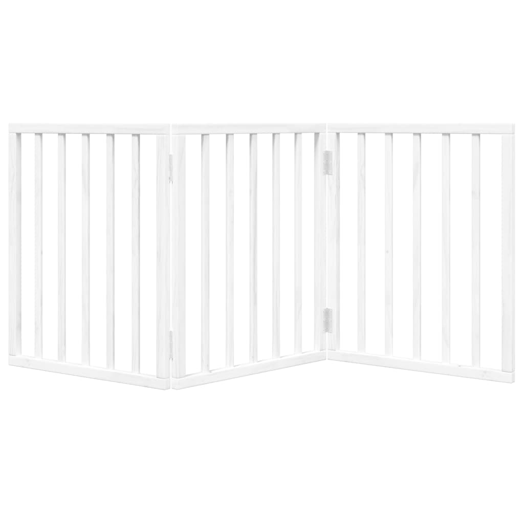 Portão para cães dobrável 3 painéis 150 cm álamo branco