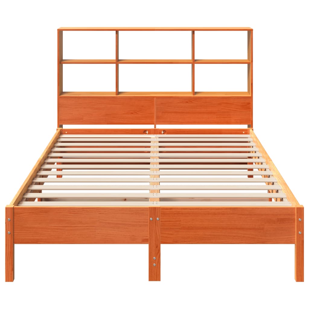 Cama com estante sem colchão 150x200 cm pinho maciço