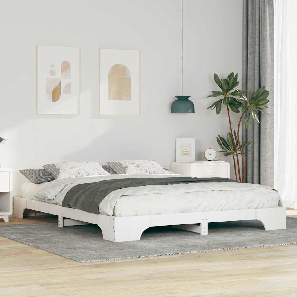 Estrutura da cama branco 160 x 210 cm