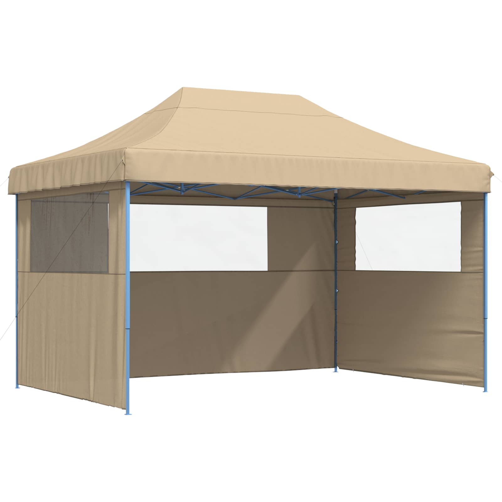 Tenda de festa bege 279 x 410 x 315 cm tecido oxford