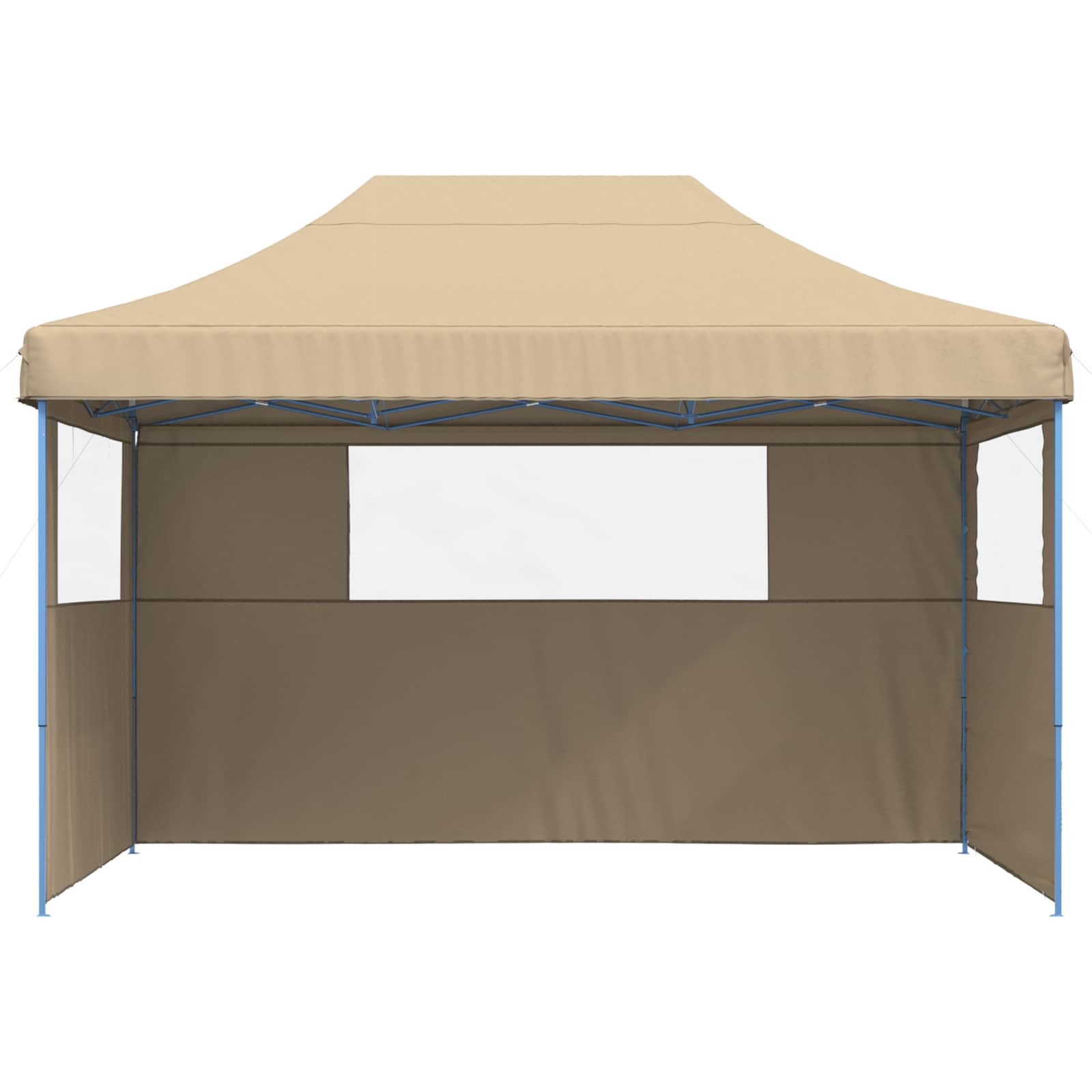 Tenda de festa bege 279 x 410 x 315 cm tecido oxford