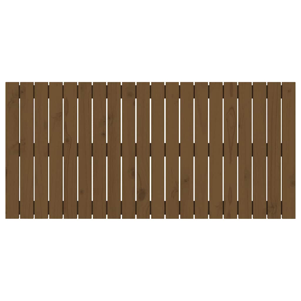 Cabeceira de parede 127,5x3x60 cm pinho maciço castanho-mel