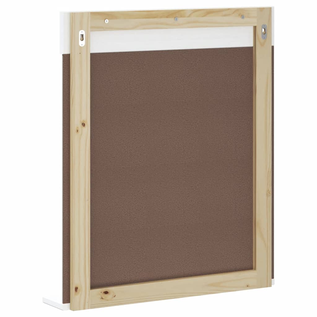 Espelho wc c/ prateleira berg 60x12x70 cm madeira maciça branco