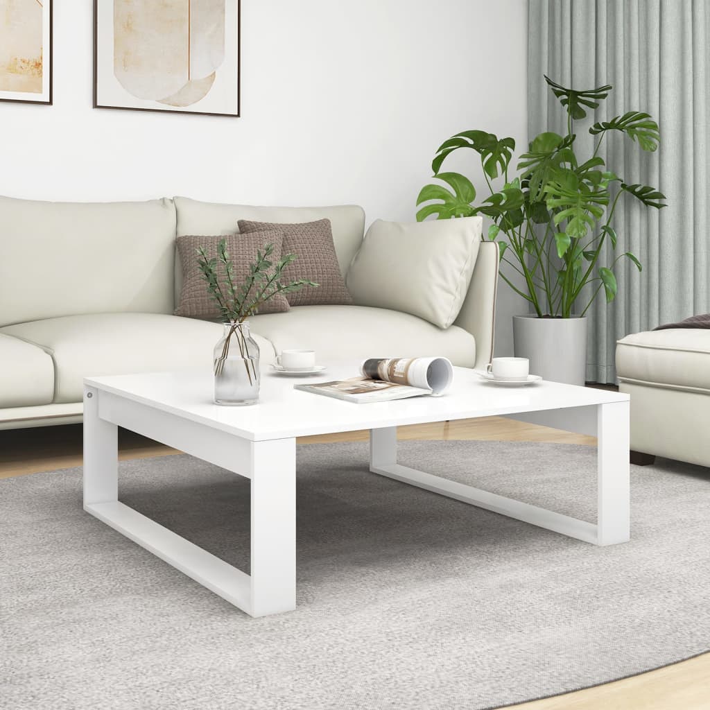 Mesa de centro 100x100x35 cm derivados de madeira branco