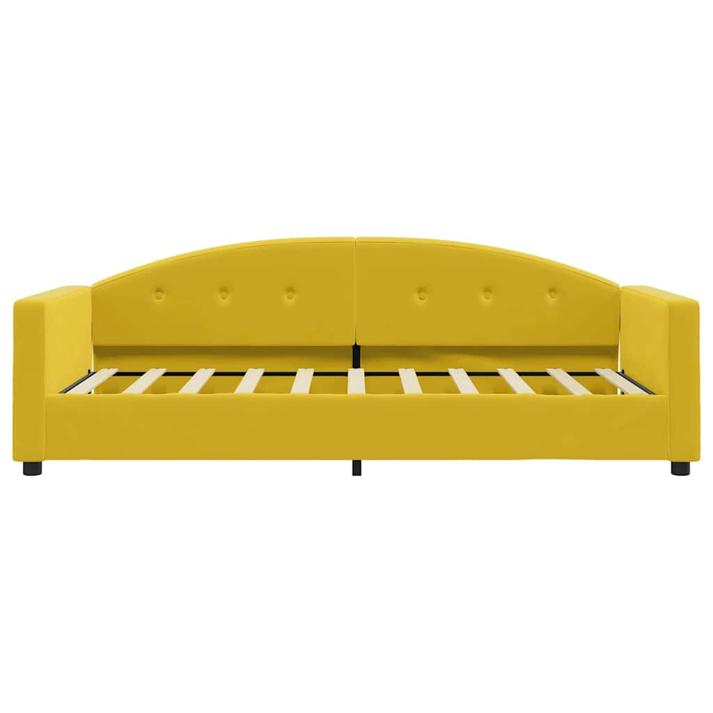Sofá-cama 80x200 cm veludo amarelo
