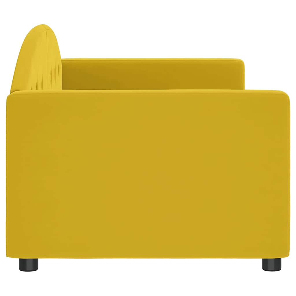 Sofá-cama 80x200 cm veludo amarelo