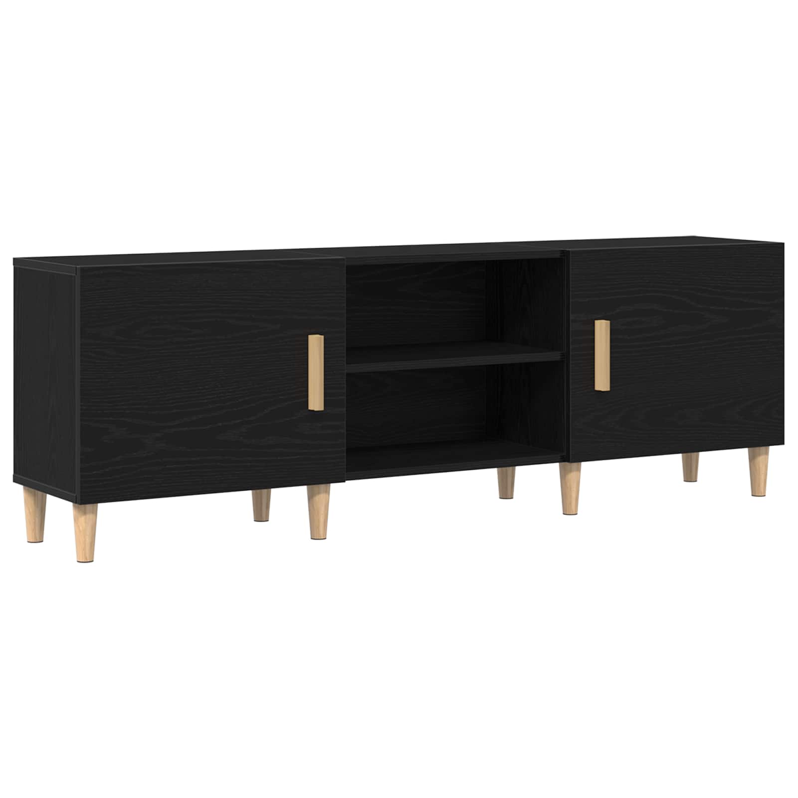 Gabinete para TV 150 x 30 x 50 cm carvalho preto