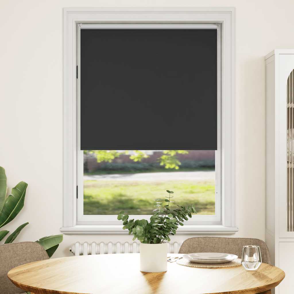 Cortina de rolo blackout, 104,4 x 175 cm, largura do tecido 100 cm, preta.