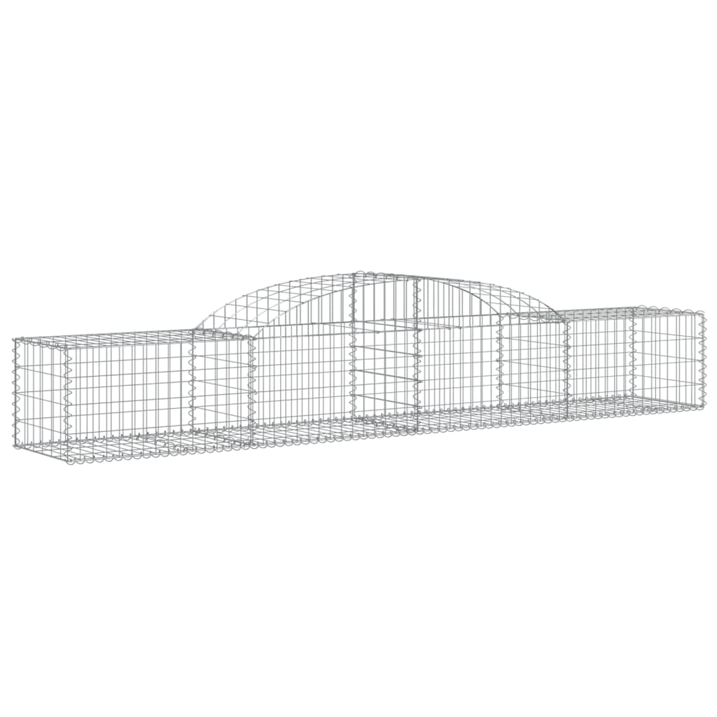 Cestos gabião arqueados 5 pcs 300x50x40/60 cm ferro galvanizado