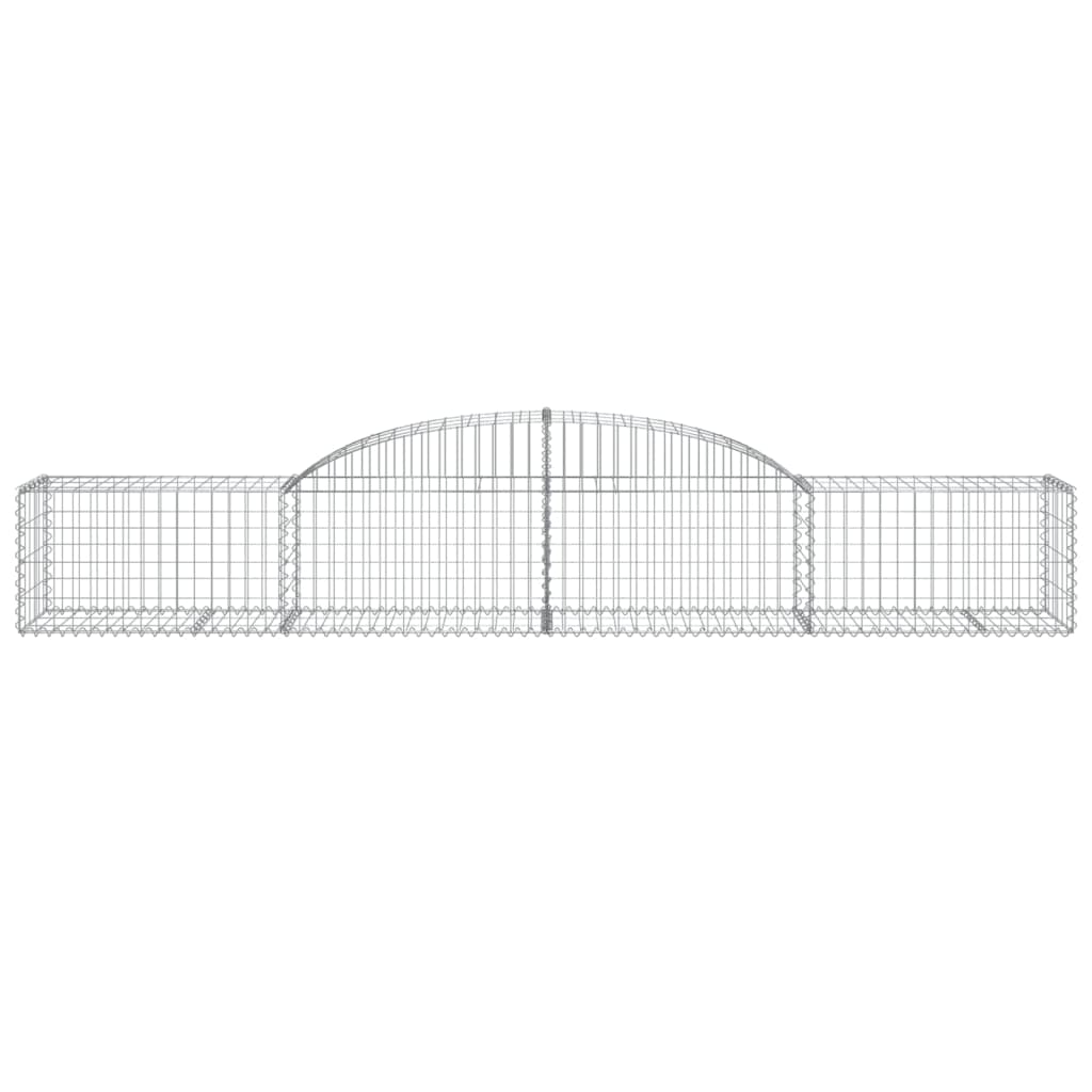 Cestos gabião arqueados 5 pcs 300x50x40/60 cm ferro galvanizado