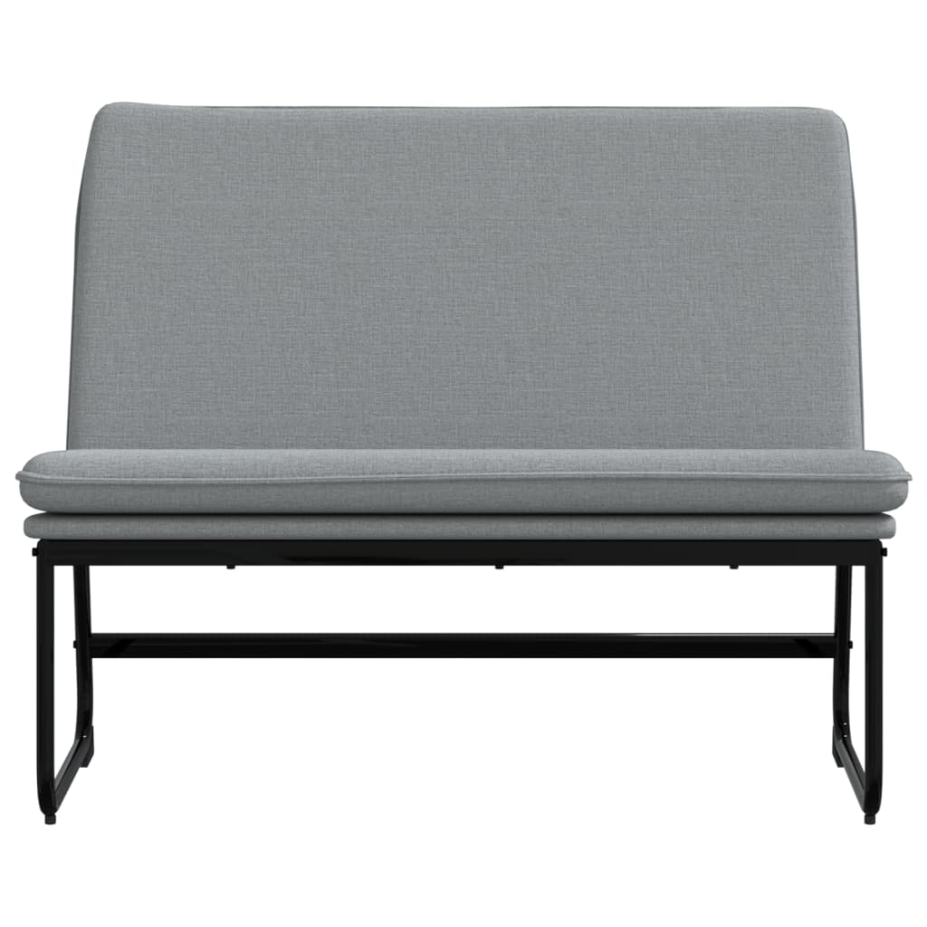 Banco 100x75x76 cm tecido cinzento-claro