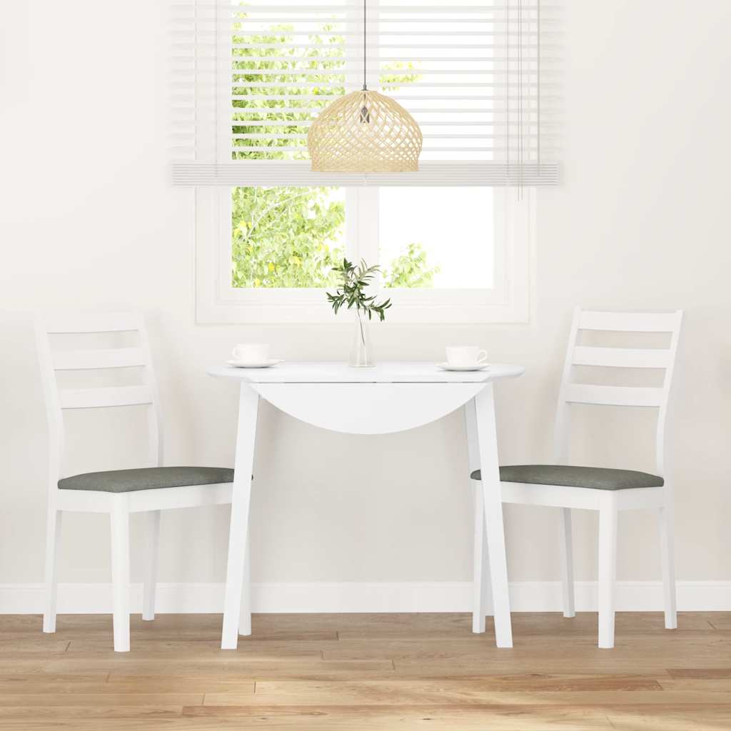 Cadeiras de jantar com almofadões 2 pcs madeira maciça branco