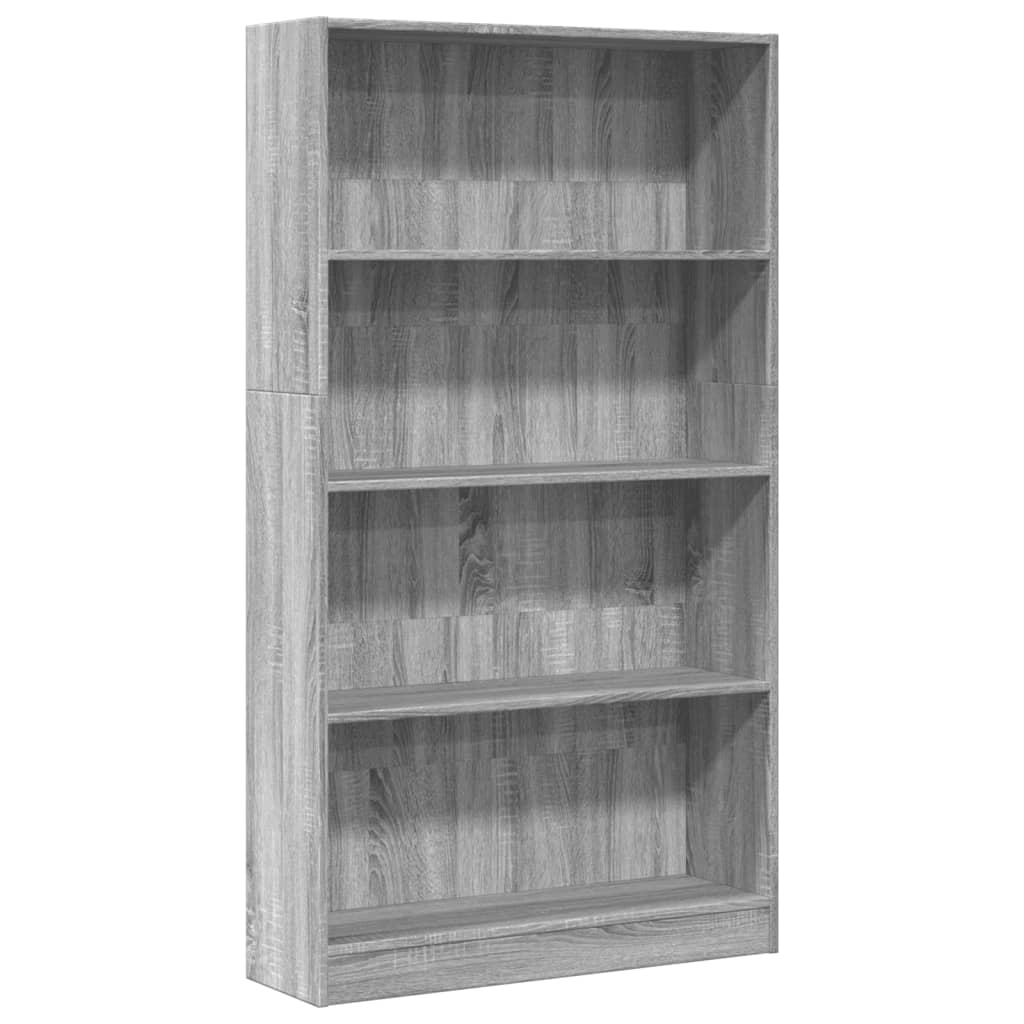 Estante 80x24x143 cm derivados de madeira cinzento sonoma