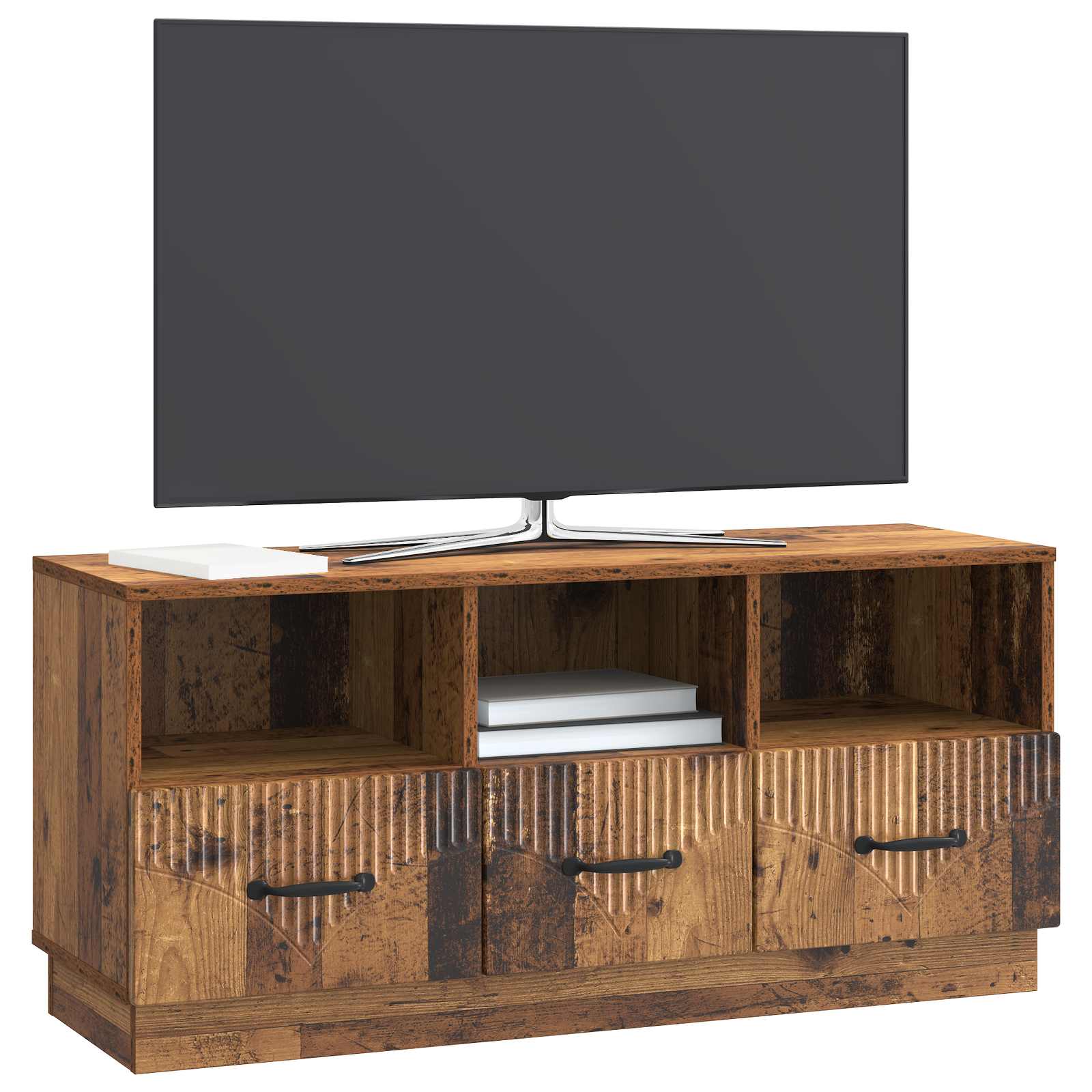 Gabinete para TV com gaveta madeira antiga 102 x 34,5 x 47 cm