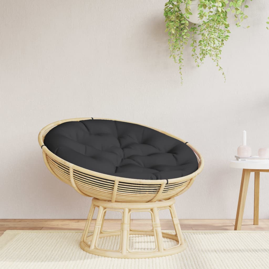 Almofadão redondo ø 100 x11 cm tecido oxford preto