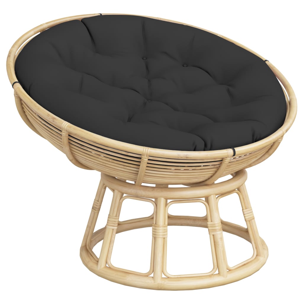 Almofadão redondo ø 100 x11 cm tecido oxford preto