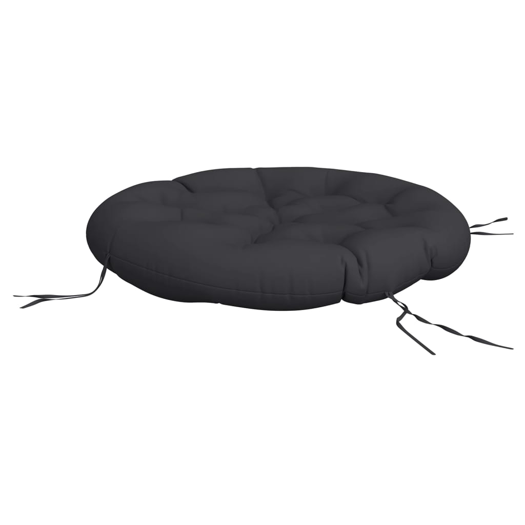 Almofadão redondo ø 100 x11 cm tecido oxford preto