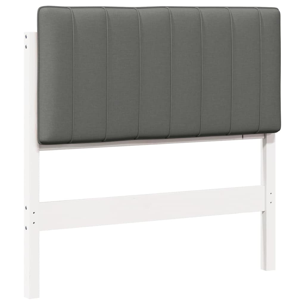 Cabeceira estofada com cabeceira branco e cinza claro 90 cm