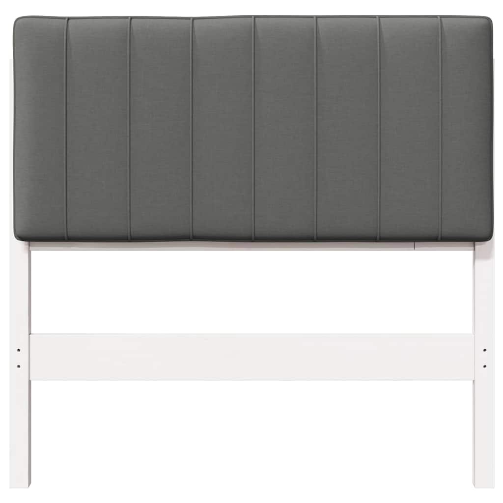 Cabeceira estofada com cabeceira branco e cinza claro 90 cm