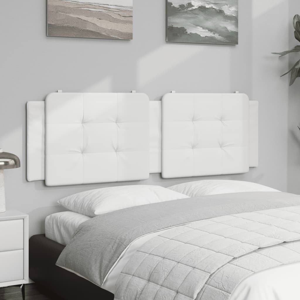 Almofadão de cabeceira zadar 160 cm couro artificial branco