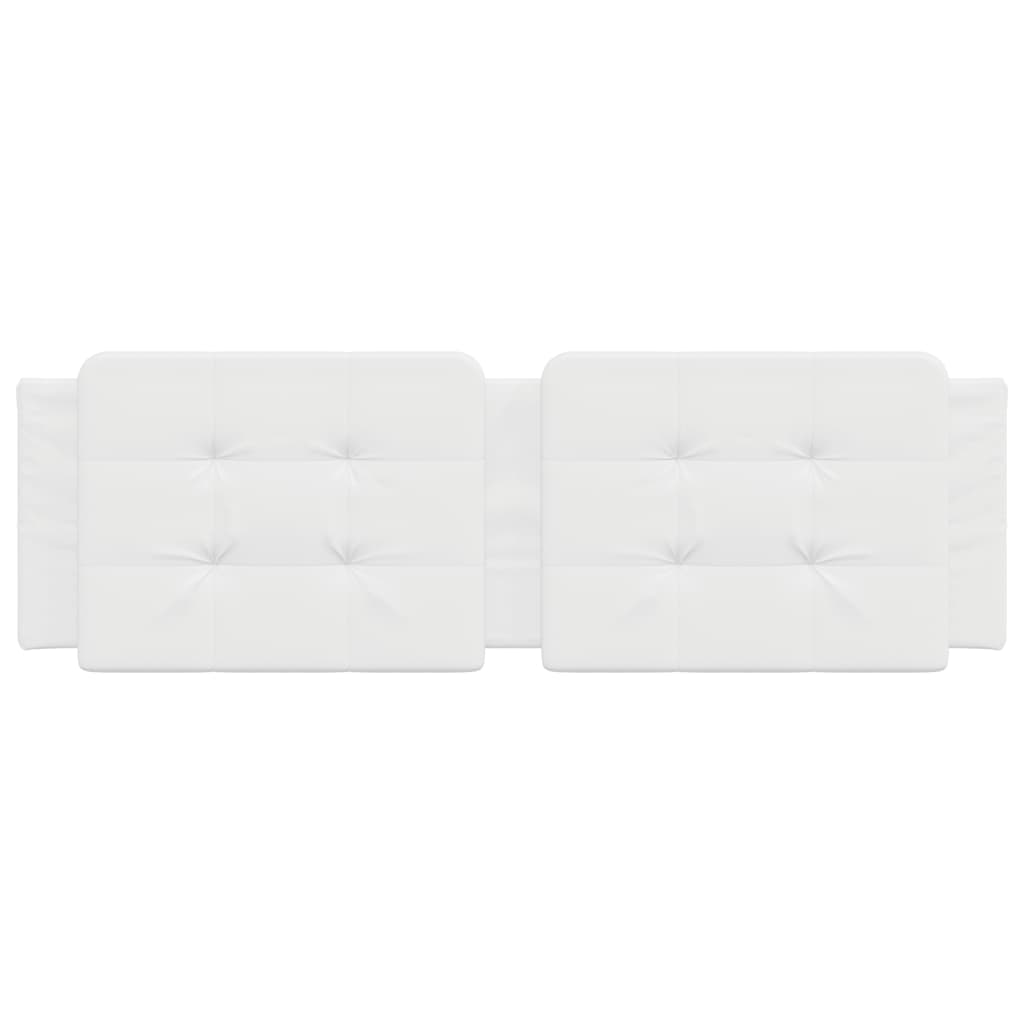 Almofadão de cabeceira zadar 160 cm couro artificial branco