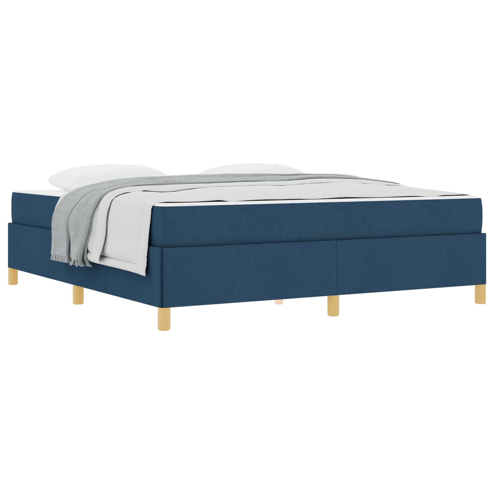 Estrutura da cama com colchão azul 180 x 200 cm tecido